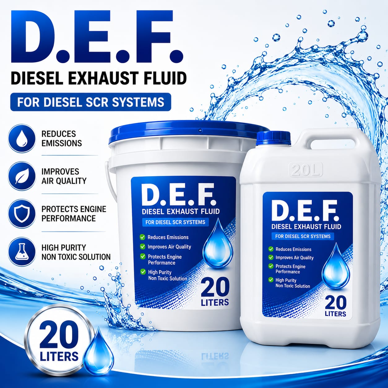 20 LITERS DEF (DIESEL EXHAUST FLUID)